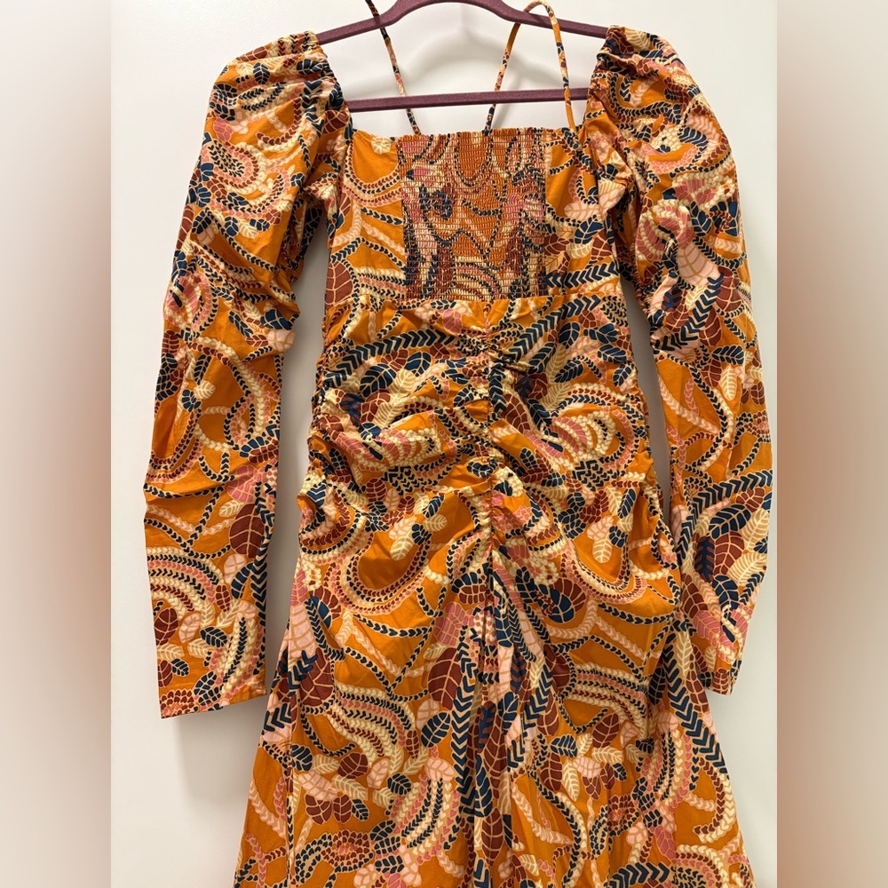 A.L.C  Paisley Print Cotton Long Dress Size 2 - Picture 7 of 14